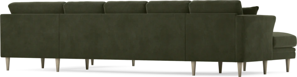 Eden - 3-sits soffa med schäslong vänster och divan höger - Grön