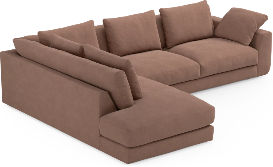 Amie - 3-sits med divan vänster - Rosa