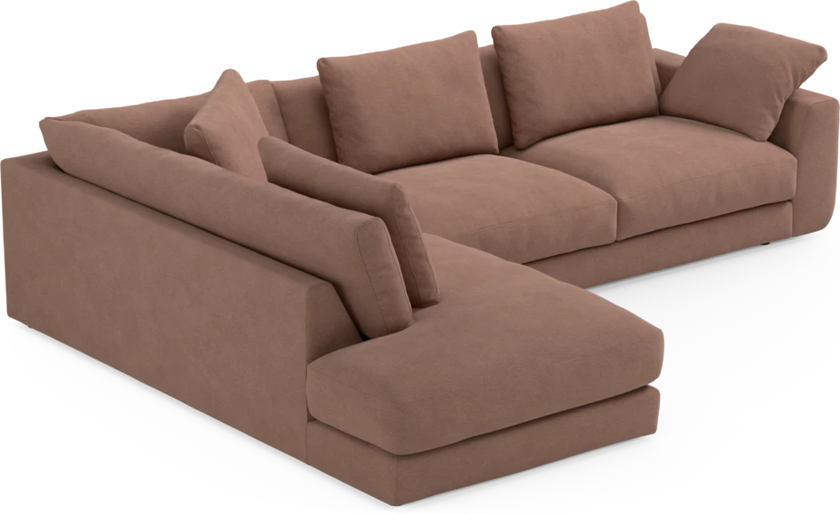 Amie - 3-sits med divan vänster - Rosa
