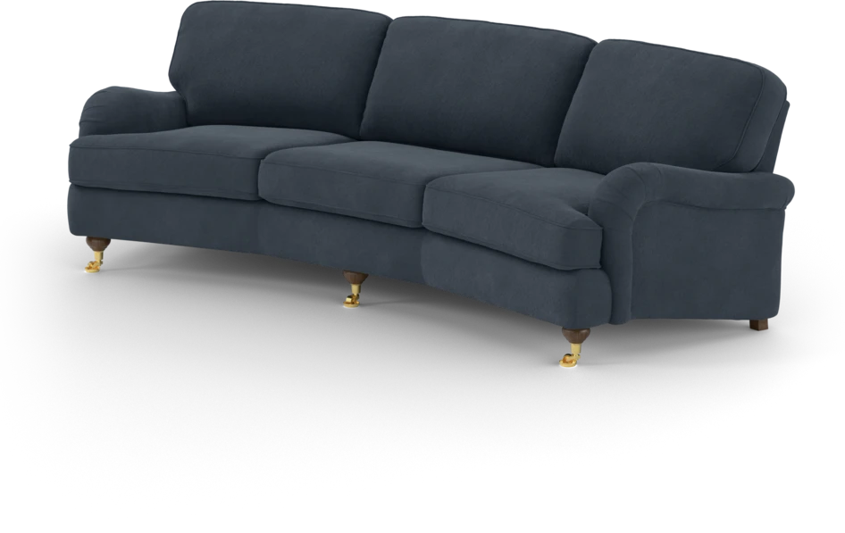 Oxford - 3-sits soffa svängd - Blå
