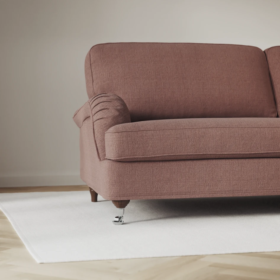 Oxford - 3-sits soffa svängd - Rosa