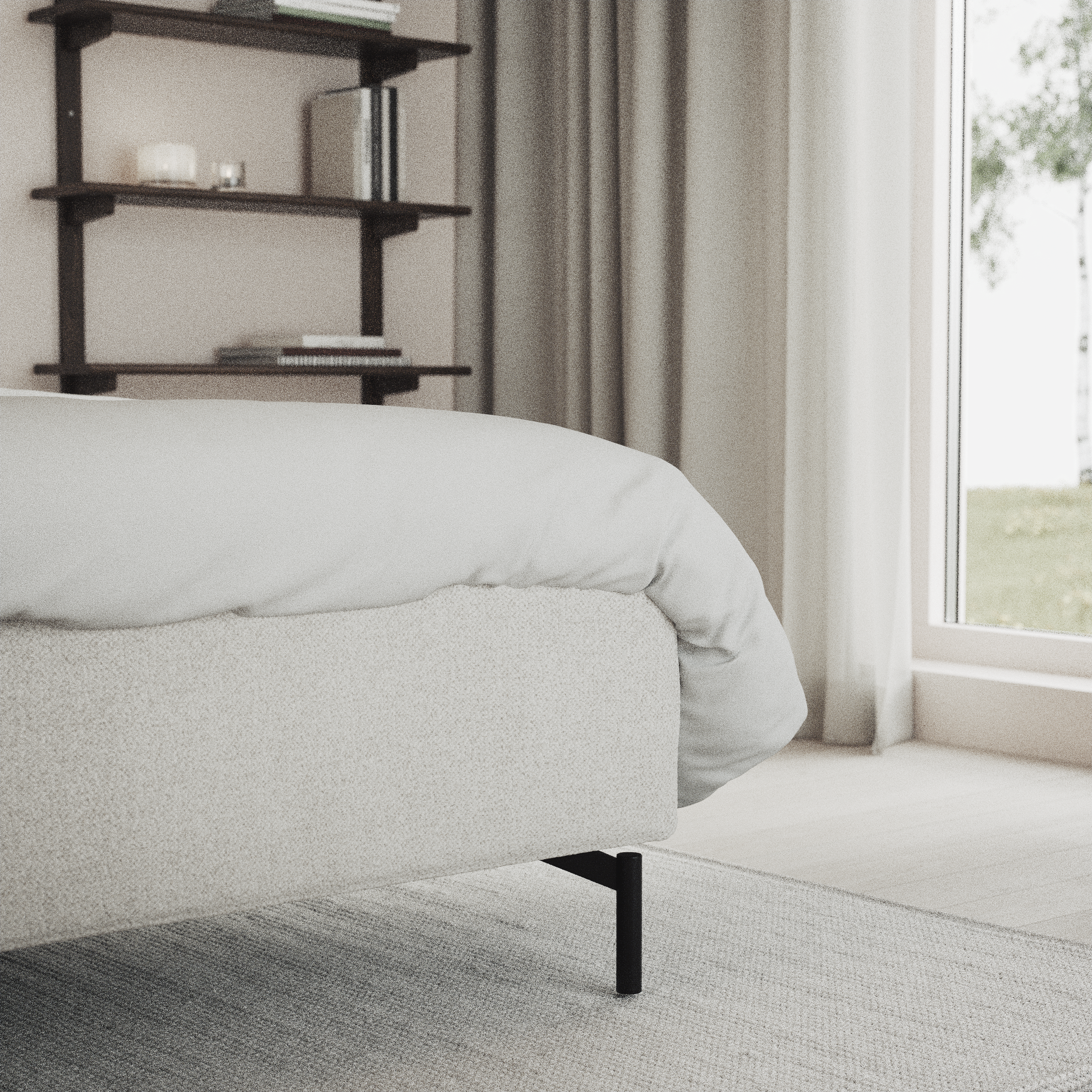 Delux Exclusive - Kontinentalsäng, enkelsäng 120 cm med bäddmadrass och sängben - inspiration