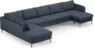 County - 4-sits soffa med divan vänster och schäslong höger - Blå