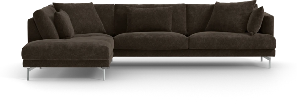 Harper - 3-sits soffa med divan vänster - Brun