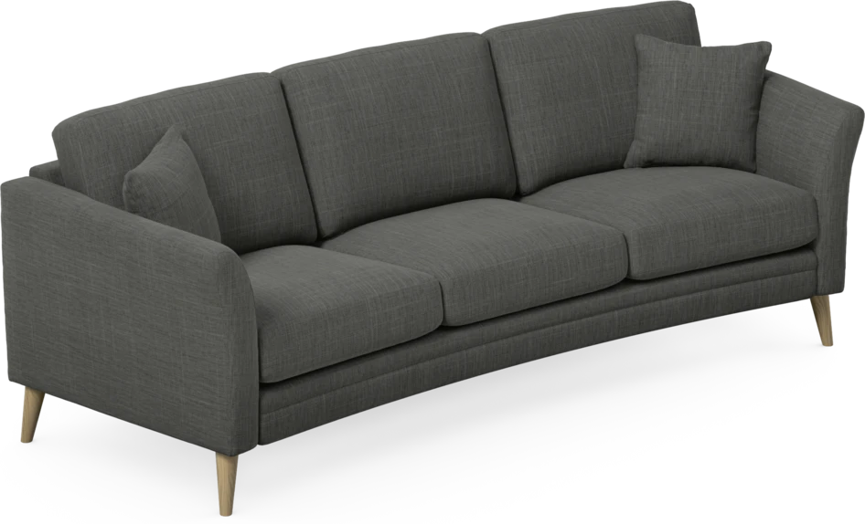 Eden - 3-sits soffa svängd - Grå