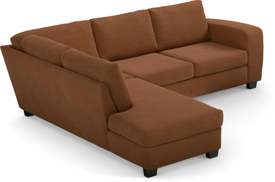 Friday - 2,5-sits soffa med divan vänster - Orange