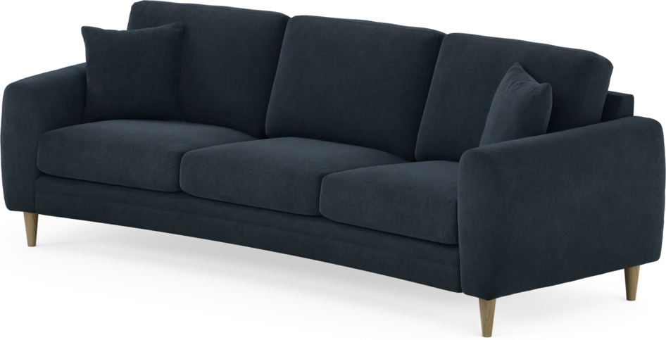 Eden - 3-sits soffa svängd - Blå