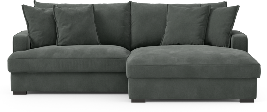 Mila - 2-sits soffa med schäslong XL höger - Grå