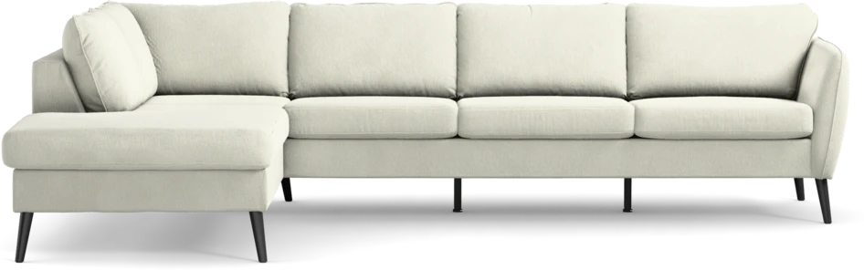 County - 3-sits soffa med divan vänster - Vit