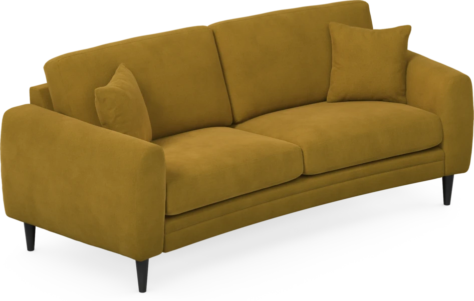 Eden - 2,5-sits soffa svängd - Gul