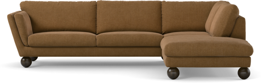 Madison Lux - 3-sits soffa med divan höger - Brun