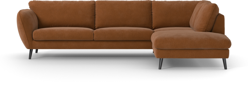 Madison Lux - 3-sits soffa med divan höger - Orange