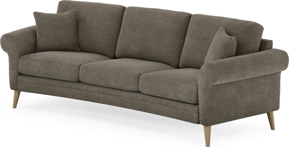 Eden - 3-sits soffa svängd - Brun