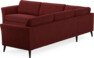 Bridge - Hörnsoffa, 3+3-sits - Röd