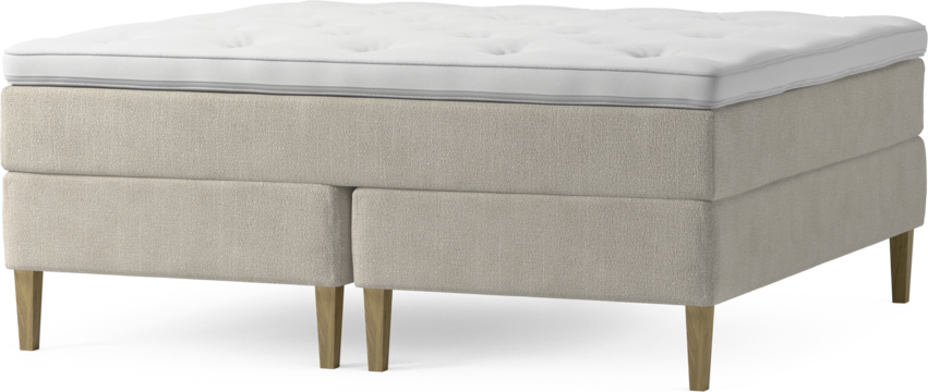 Delux Dream - Kontinentalsäng, dubbelsäng med bäddmadrass och sängben