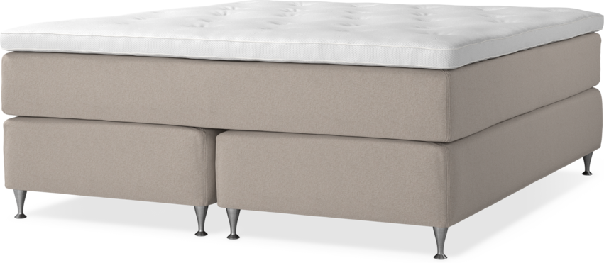 Delux Exclusive - Kontinentalsäng, dubbelsäng med bäddmadrass - Beige