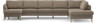 County - 4-sits soffa med schäslong vänster och divan höger - Beige