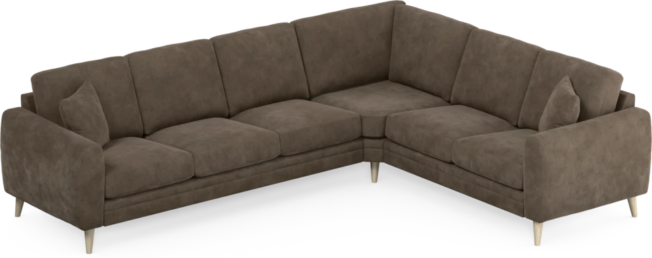 Eden - Hörnsoffa, 3+2-sits - Brun