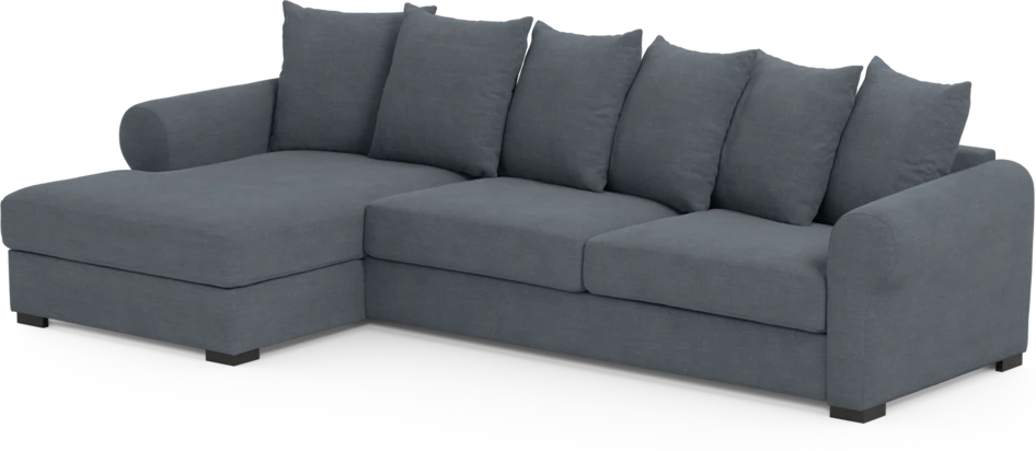 Town - 3-sits soffa med schäslong vänster - Blå