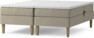 Delux Sense - Ställbar säng, dubbelsäng med bäddmadrass - Beige