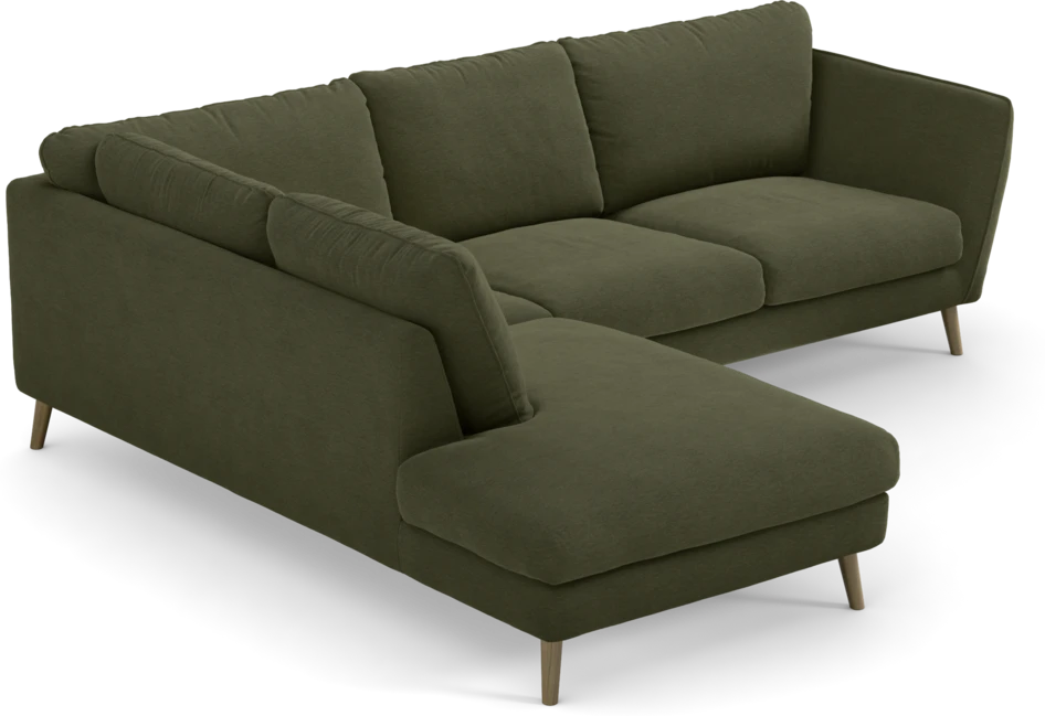 Madison - 2-sits soffa med divan vänster - Grön