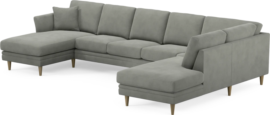 Eden - 3-sits soffa med schäslong vänster och divan höger - Grå
