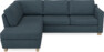 Friday - 2,5-sits soffa med divan vänster - Blå