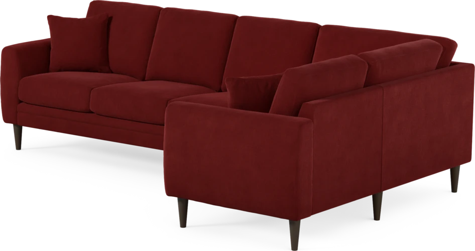 Eden - Hörnsoffa, 3+1-sits - Röd