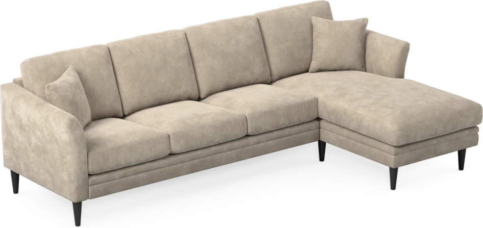 Eden - 3-sits soffa med schäslong - Beige