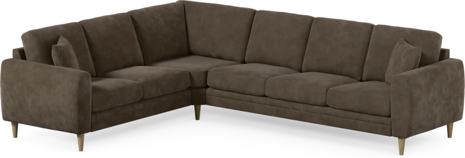Eden - Hörnsoffa, 2+3-sits - Brun