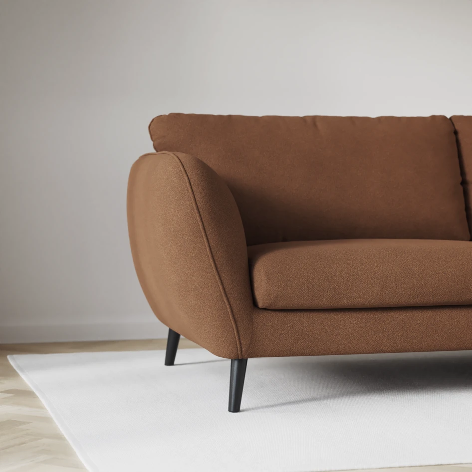 Madison - 3-sits soffa med schäslong höger - Brun