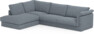 Cherrie Klädsel -  3-sits soffa med divan vänster - Blå