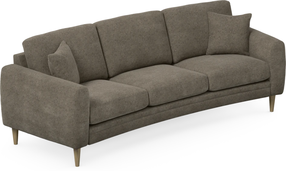 Eden - 3-sits soffa svängd - Brun