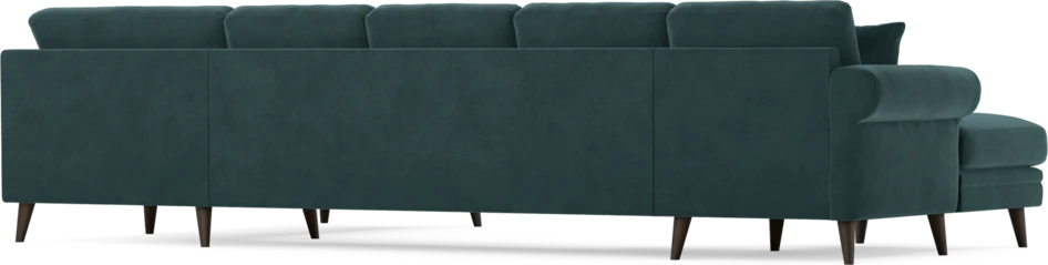 Eden - 3-sits soffa med schäslong vänster och divan höger - Blå