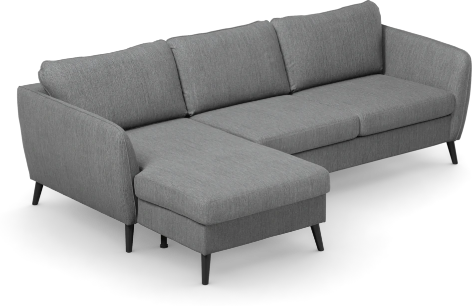 County - 3-sits soffa med flyttbar schäslong - Grå