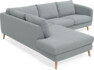 Madison - 2-sits soffa med divan vänster - Turkos