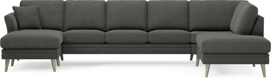 Eden - 3-sits soffa med schäslong vänster och divan höger - Grå