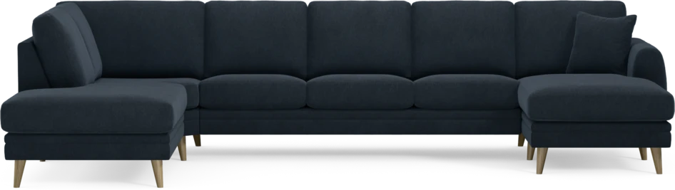 Eden - 3-sits soffa med divan vänster och schäslong höger - Blå