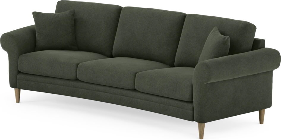 Eden - 3-sits soffa svängd - Grön