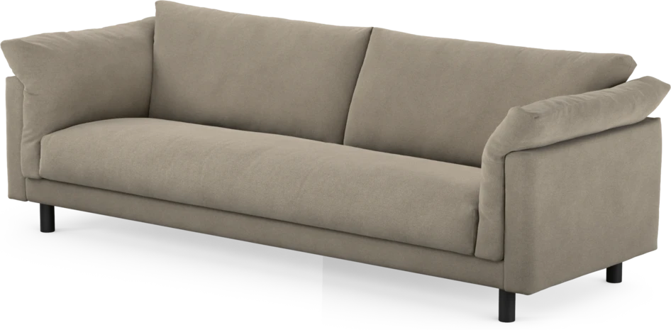 Cherrie - 4-sits soffa, hel dyna, fast klädsel - Beige
