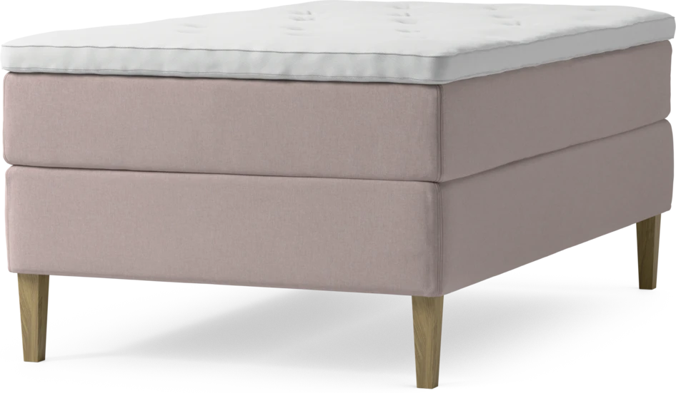 Delux Exclusive - Kontinentalsäng, enkelsäng 120 cm med bäddmadrass och sängben