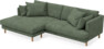 Harper - 4-sits med schäslong XL vänster - Grön