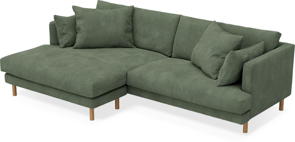 Harper - 4-sits med schäslong XL vänster - Grön