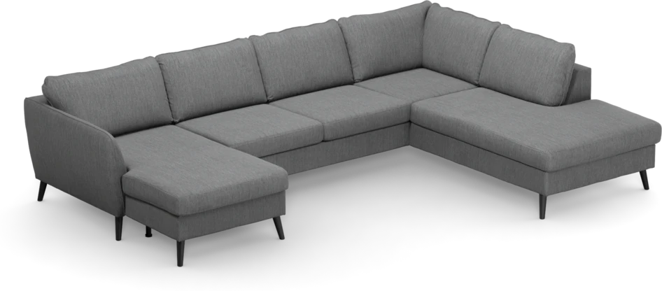 County - 3-sits soffa med schäslong vänster och divan höger - Grå