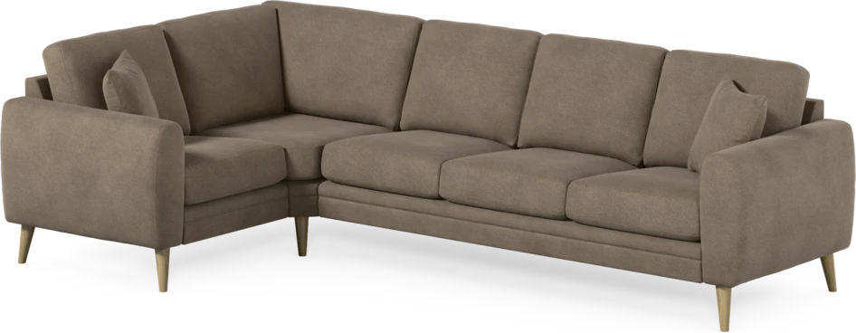 Eden - Hörnsoffa, 1+3-sits - Brun
