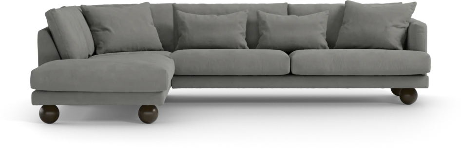 Harper - 3-sits soffa med divan vänster - Grå
