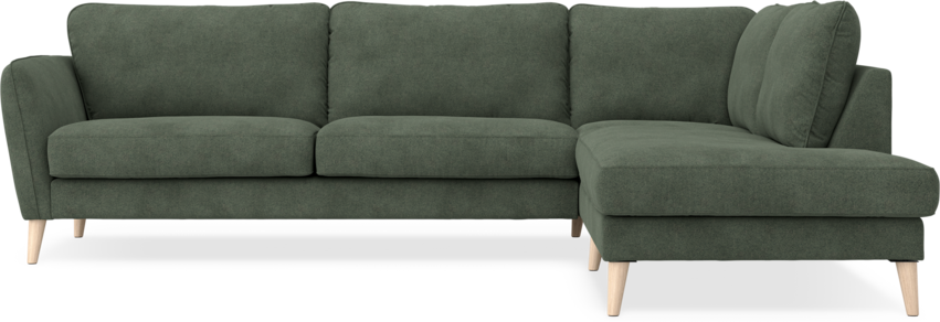 Bridge - 3-sits soffa med divan höger - Grön