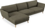 Madison Lux - 3-sits soffa med schäslong vänster - Brun