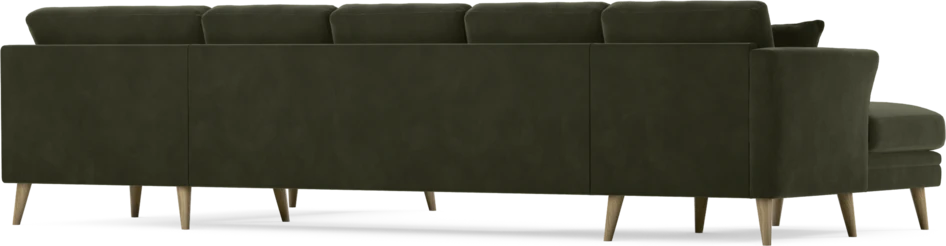 Eden - 3-sits soffa med schäslong vänster och divan höger - Grön