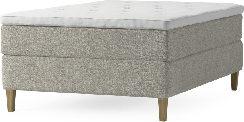 Delux Exclusive - Kontinentalsäng, enkelsäng 140 cm med bäddmadrass och sängben